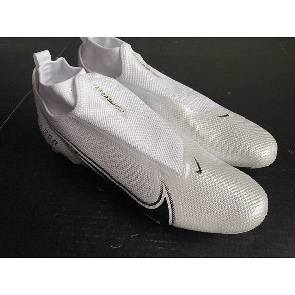 Nike Vapor Edge Pro 360 White Black AO8277-100 Football Cleats Men's Size 16 - Picture 3 of 11